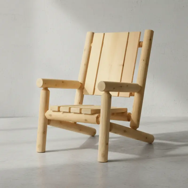 penwood furniture cedar classic back chair 45 degree angle