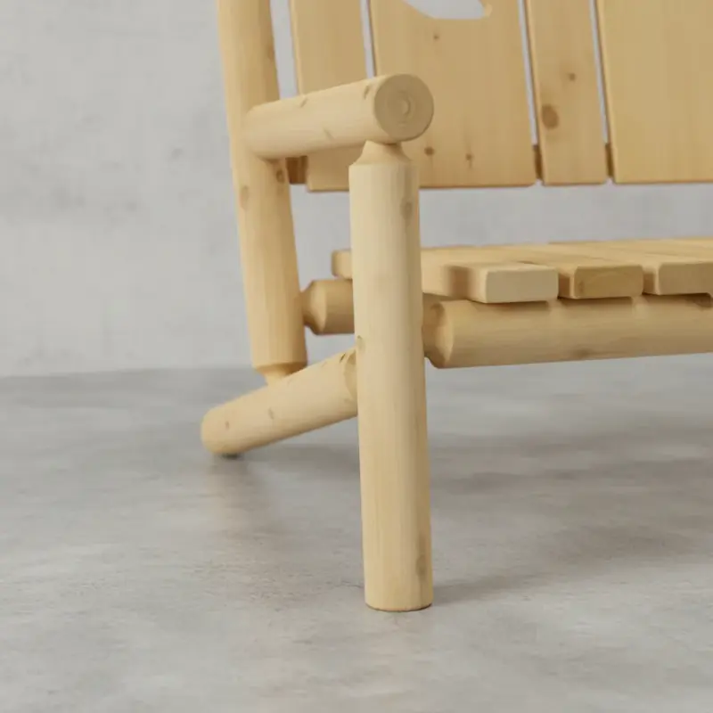 penwood furniture cedar cut back bench medium close up