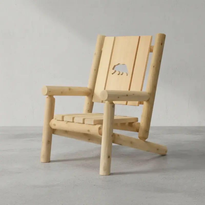 penwood furniture cedar cut back chair 45 degree angle