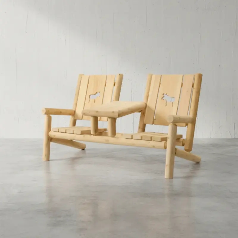 penwood furniture cedar cut back tea set 45 degree angle