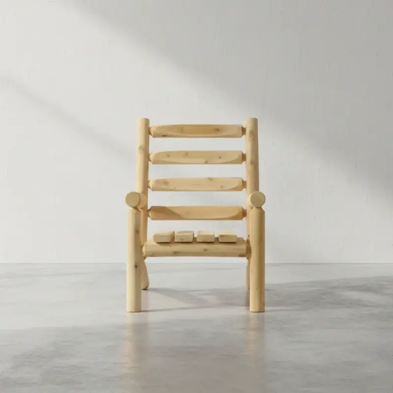 penwood furniture cedar ladder back chair face on horizontal