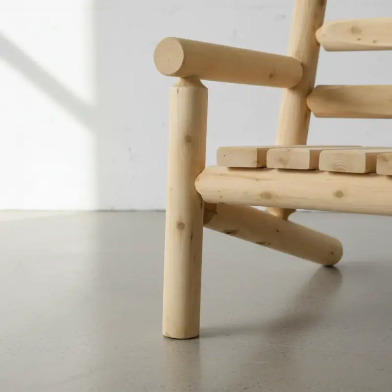 penwood furniture cedar ladder back chair medium close up