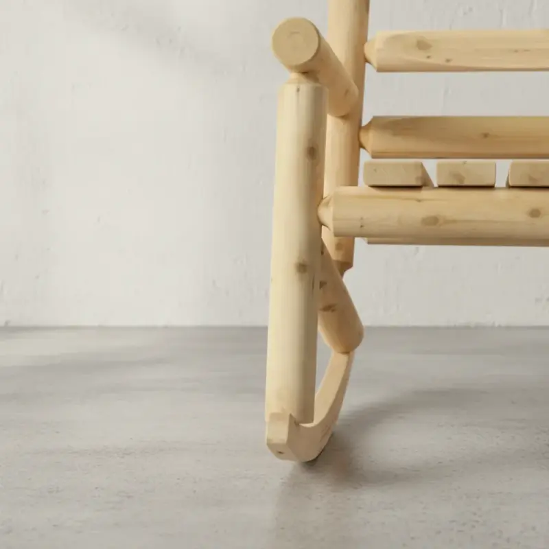 penwood furniture cedar ladder back rocking chair medium close up