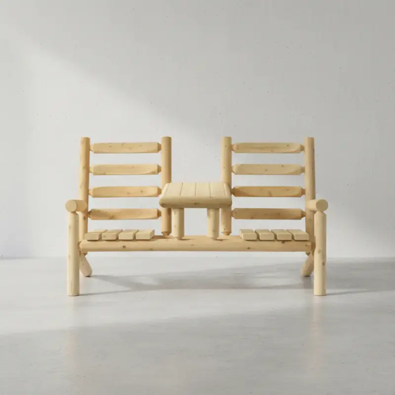 penwood furniture cedar ladder back tea set face on horizontal