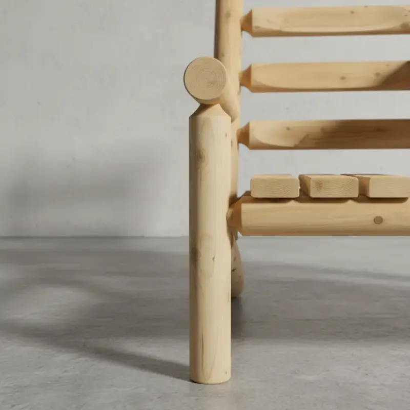 penwood furniture cedar ladder back tea set medium close up