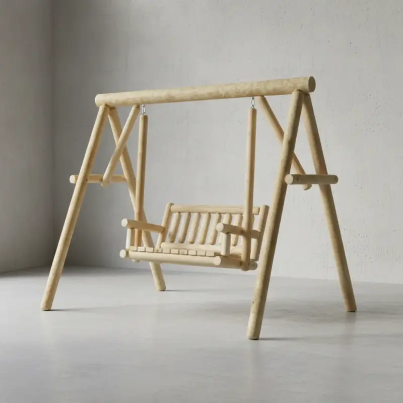 penwood furniture cedar log a frame swing 45 degree angle