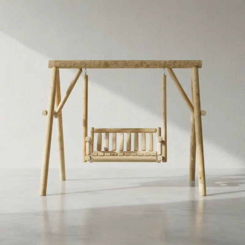 penwood furniture cedar log a frame swing face on horizontal