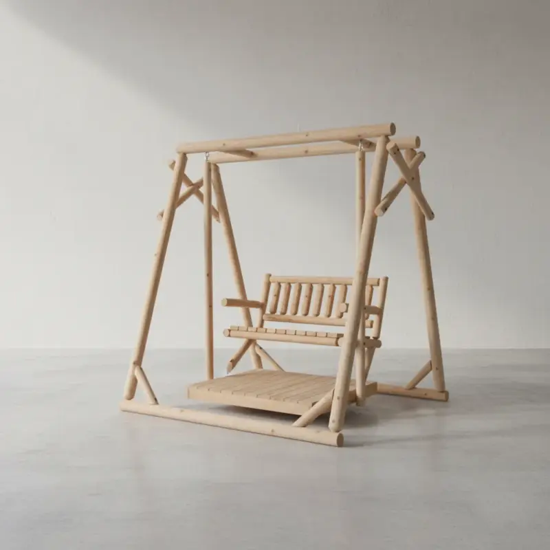 penwood furniture cedar log classic swing 45 degree angle