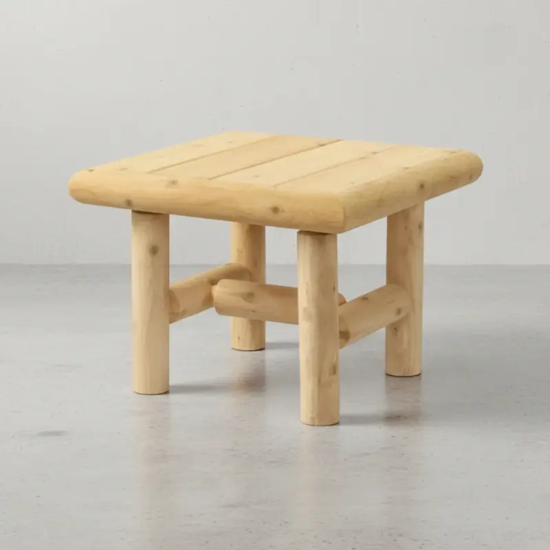 penwood furniture cedar log coffee table 45 degree angle