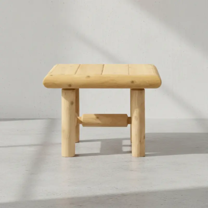 penwood furniture cedar log coffee table face on horizontal