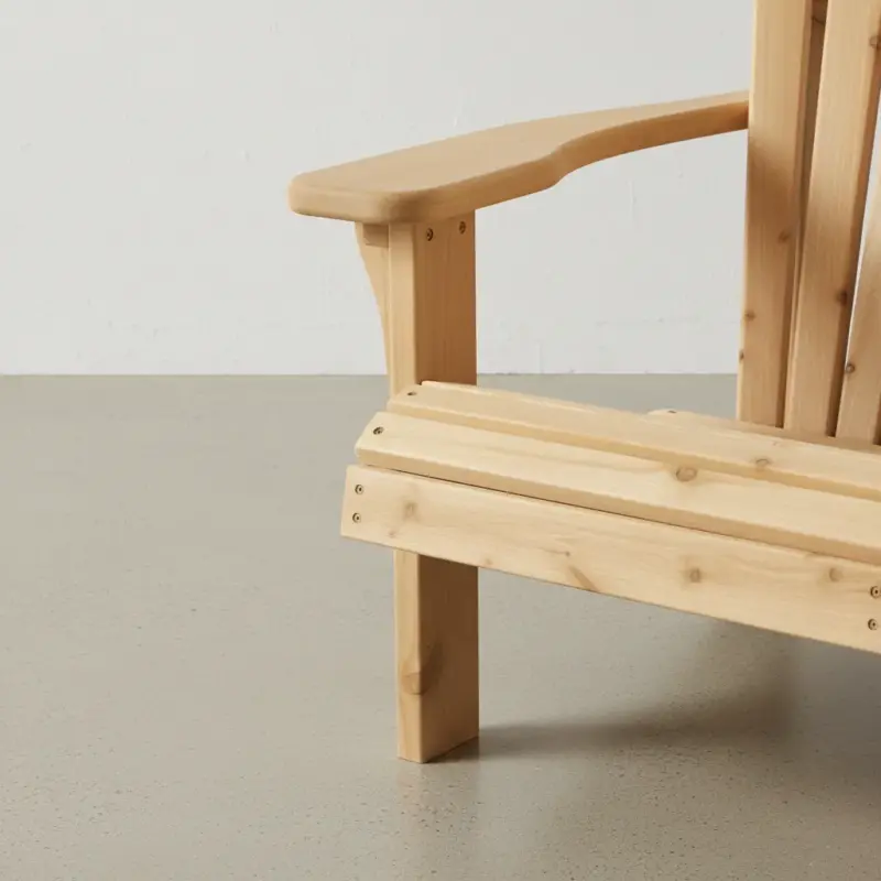 penwood furniture cedar muskoka chair angled set medium close up