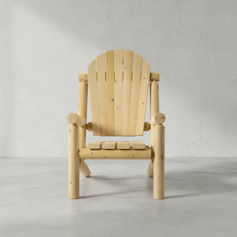penwood furniture cedar muskoka log chair face on horizontal