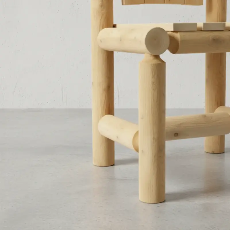 penwood furniture cedar muskoka log patio chair medium close up