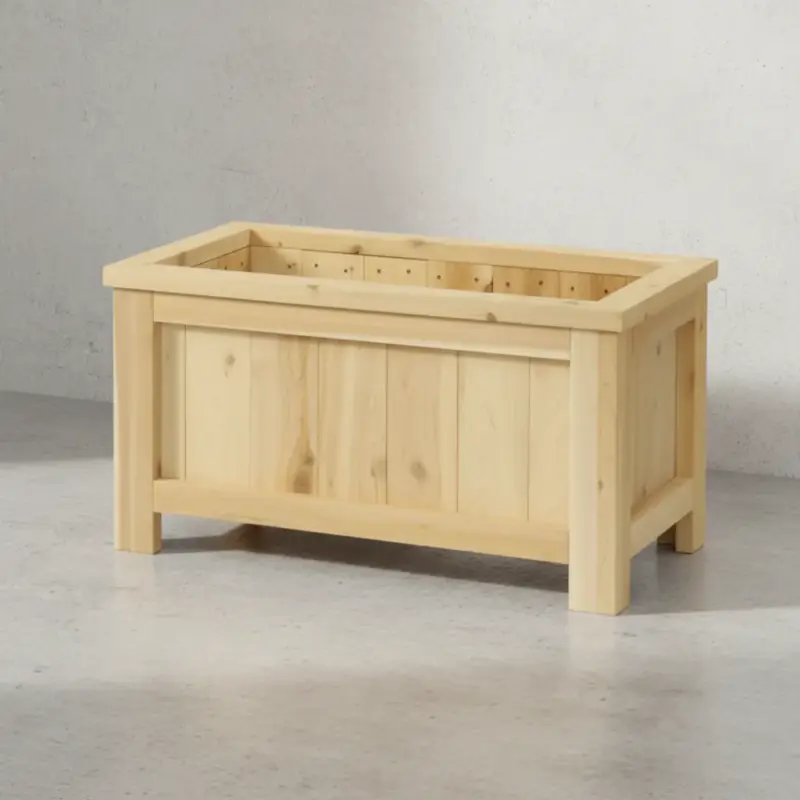 penwood furniture cedar muskoka planter box 45 degree angle