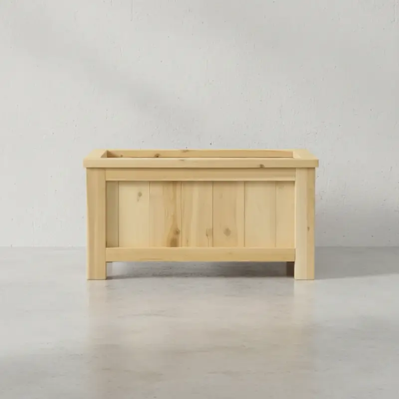 penwood furniture cedar muskoka planter box face on horizontal