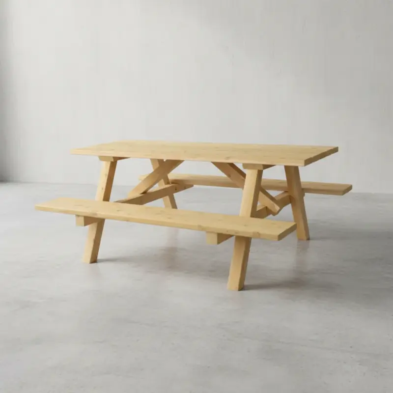 penwood furniture cedar square leg picnic table 45 degree angle