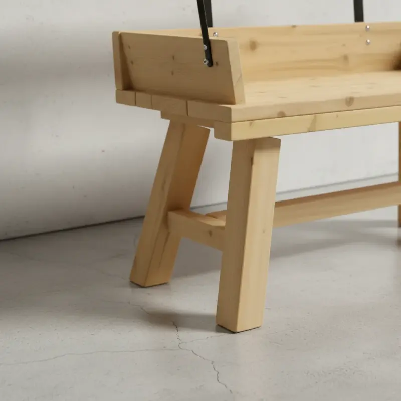 penwood furniture cedar wagon arm bench medium close up
