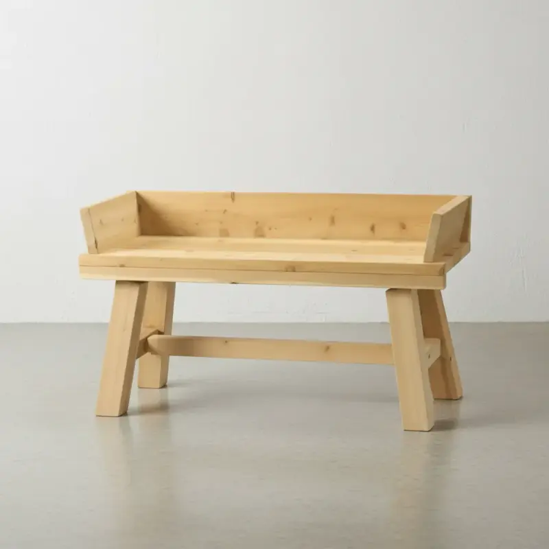 penwood furniture cedar wagon bench face on horizontal