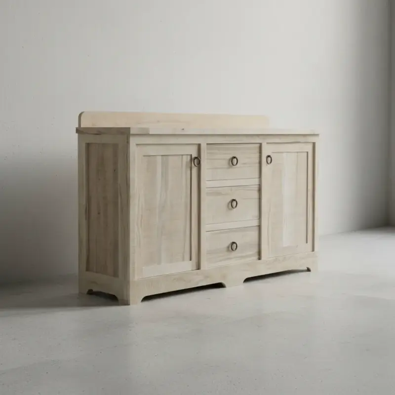 penwood furniture century sideboard 2 doors 3 drawers 45 degree angle