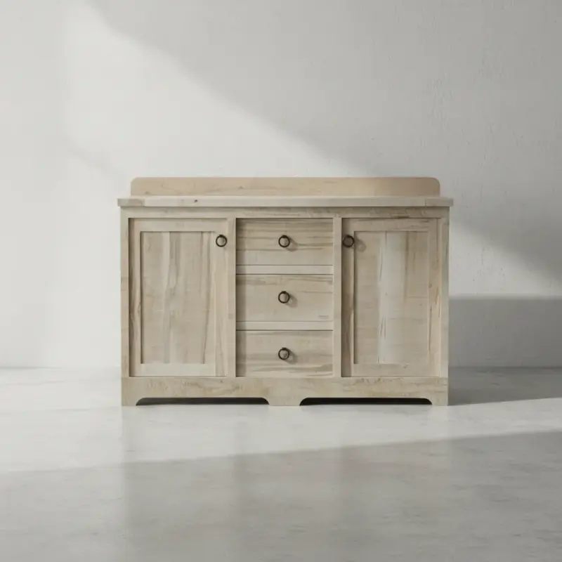 penwood furniture century sideboard 2 doors 3 drawers face on horizontal