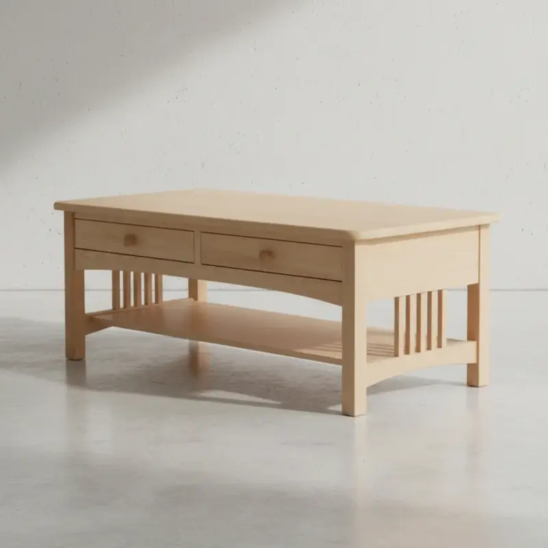 penwood furniture colonial coffee table c2448 45 degree angle