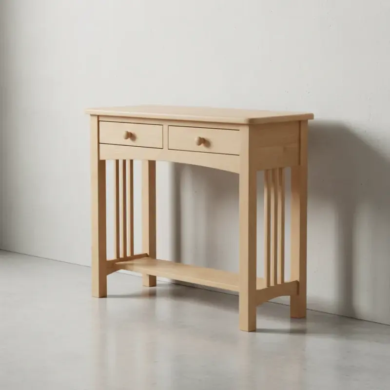 penwood furniture colonial hall table c1634 45 degree angle