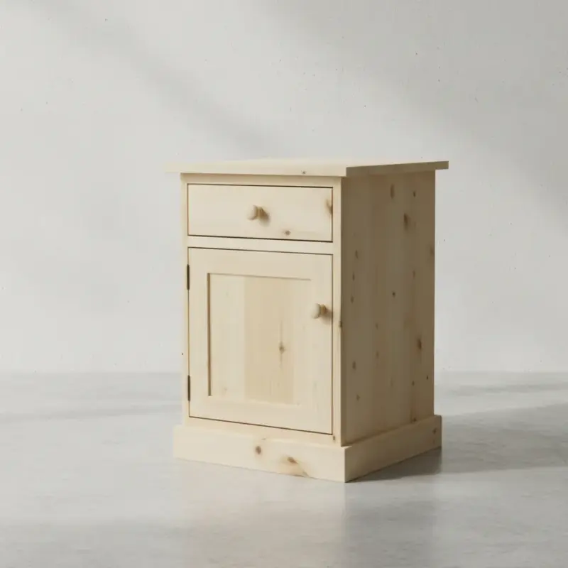 penwood furniture cottage 1 drawer 1 door night stand ct10 45 degree angle