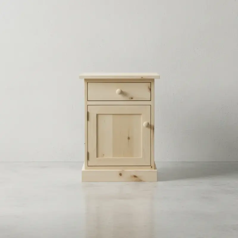 penwood furniture cottage 1 drawer 1 door night stand ct10 face on horizontal