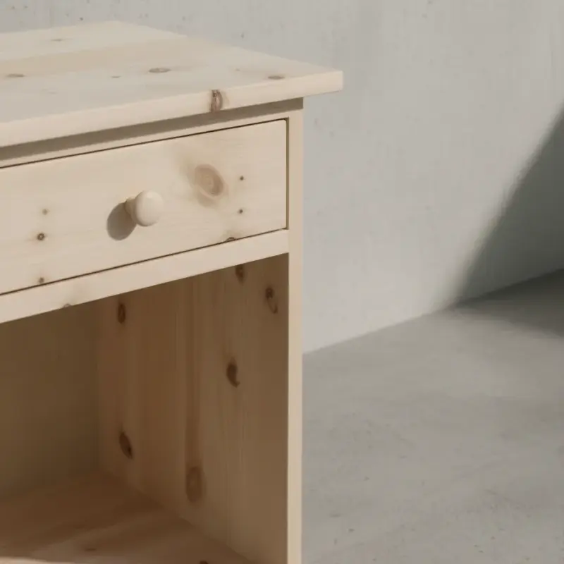 penwood furniture cottage 1 drawer night stand ct11 medium close up