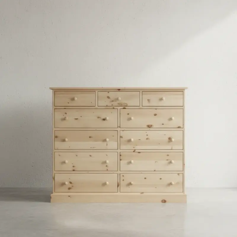 penwood furniture cottage 11 drawer mule chest ct21 face on horizontal