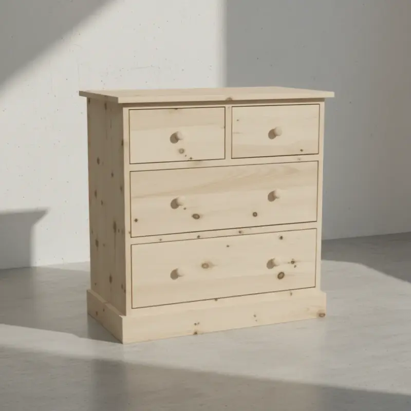 penwood furniture cottage 4 drawer hiboy ct14 45 degree angle