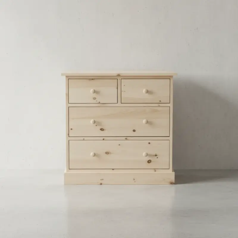 penwood furniture cottage 4 drawer hiboy ct14 face on horizontal