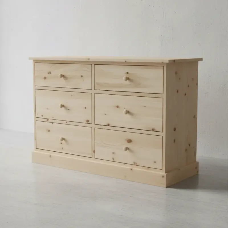 penwood furniture cottage 6 drawer dresser ct16 45 degree angle