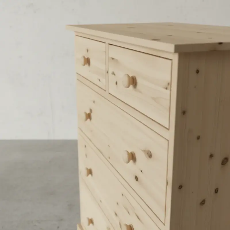 penwood furniture cottage 6 drawer hiboy ct16h medium close up