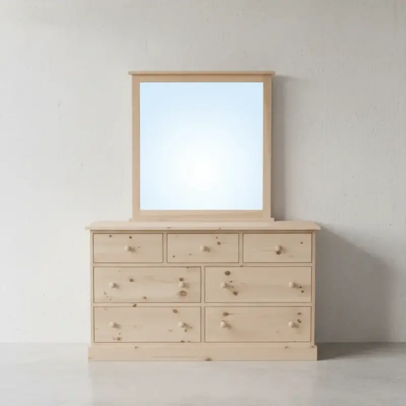 penwood furniture cottage 7 drawer dresser ct17 face on horizontal