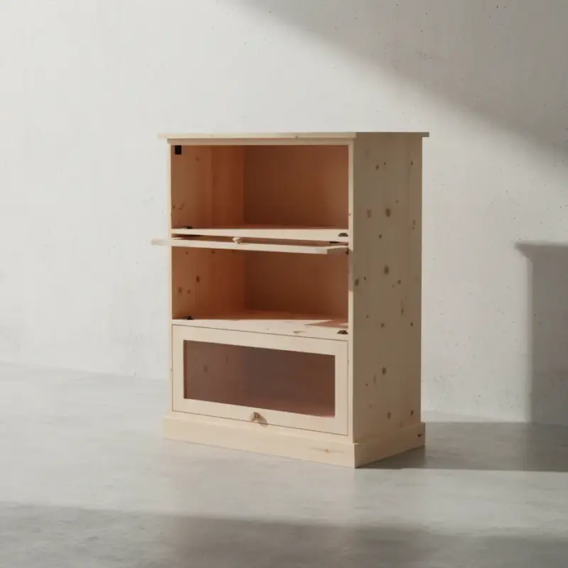 penwood furniture cottage barrister bookcase ctbb3 45 degree angle