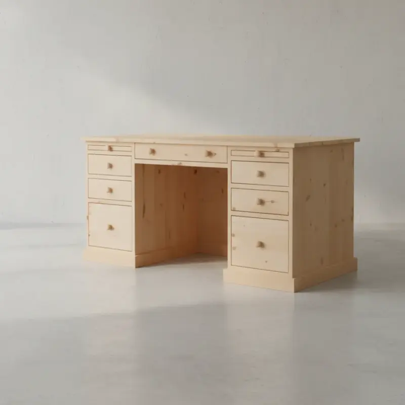 penwood furniture cottage classic desk without hutch ct60 45 degree angle