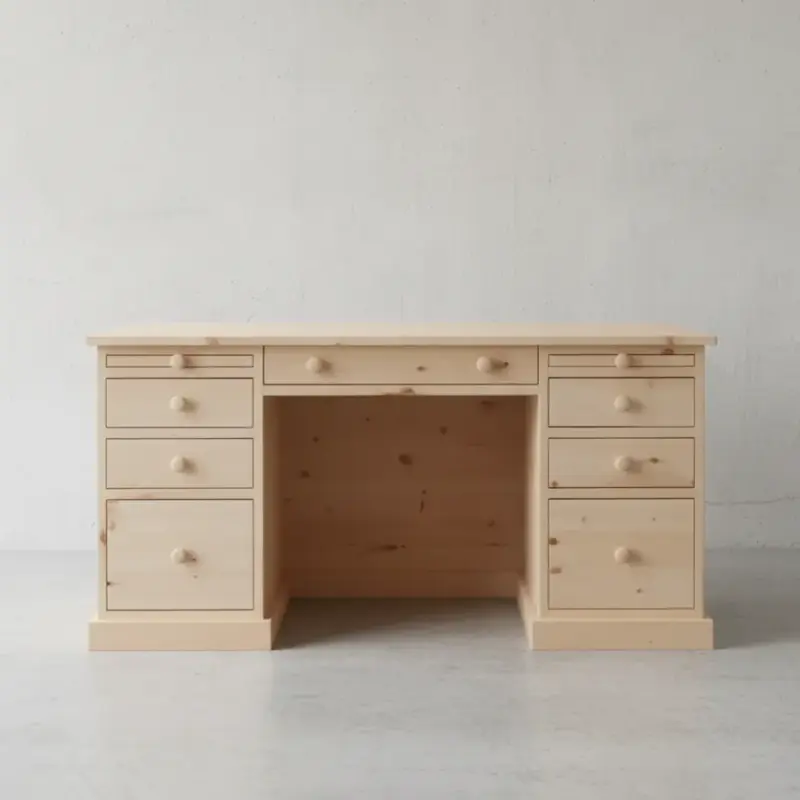 penwood furniture cottage classic desk without hutch ct60 face on horizontal