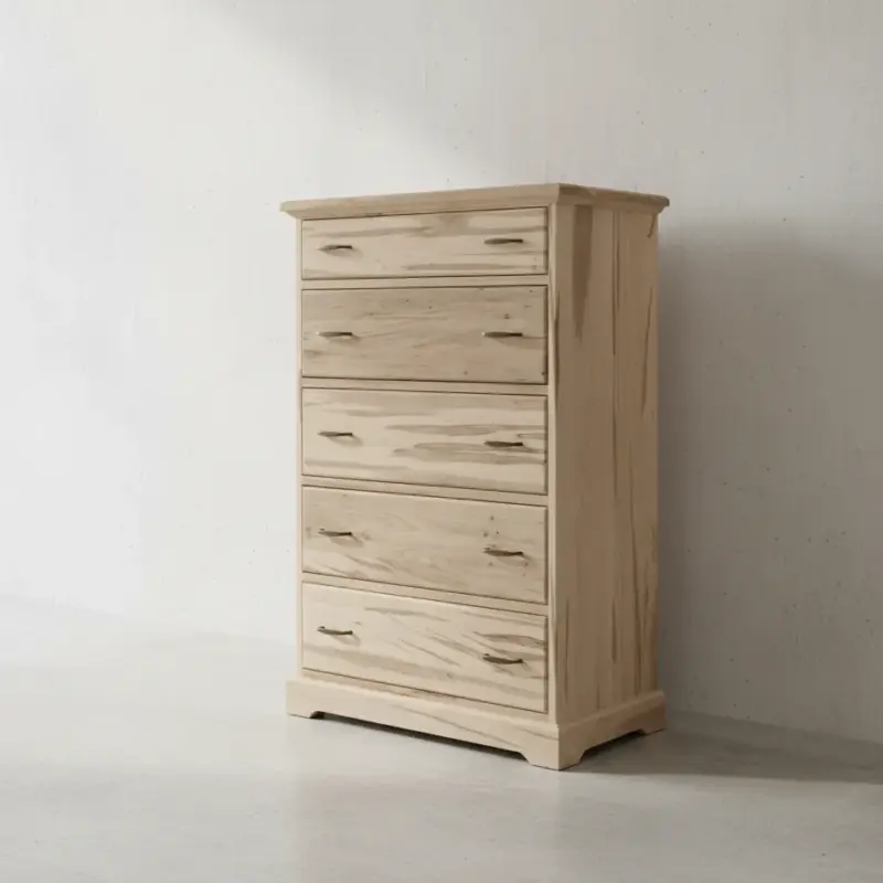 penwood furniture cottage deluxe 5 drawer hiboy xct16h 45 degree angle