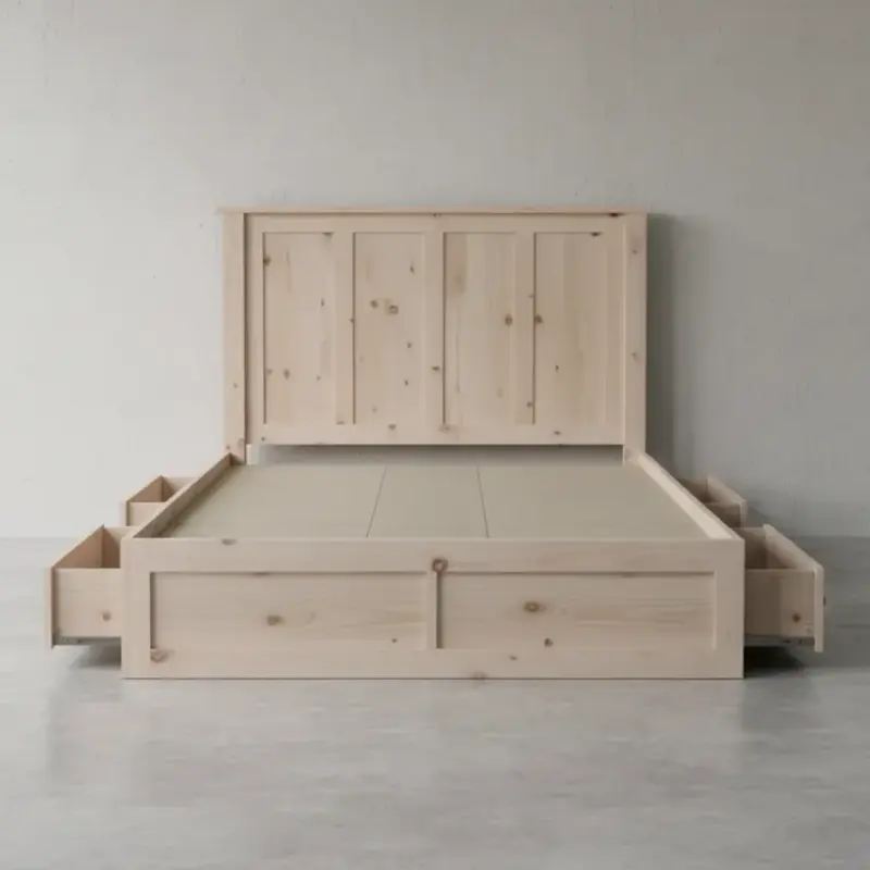 penwood furniture cottage queen size condo bed ctqc face on horizontal