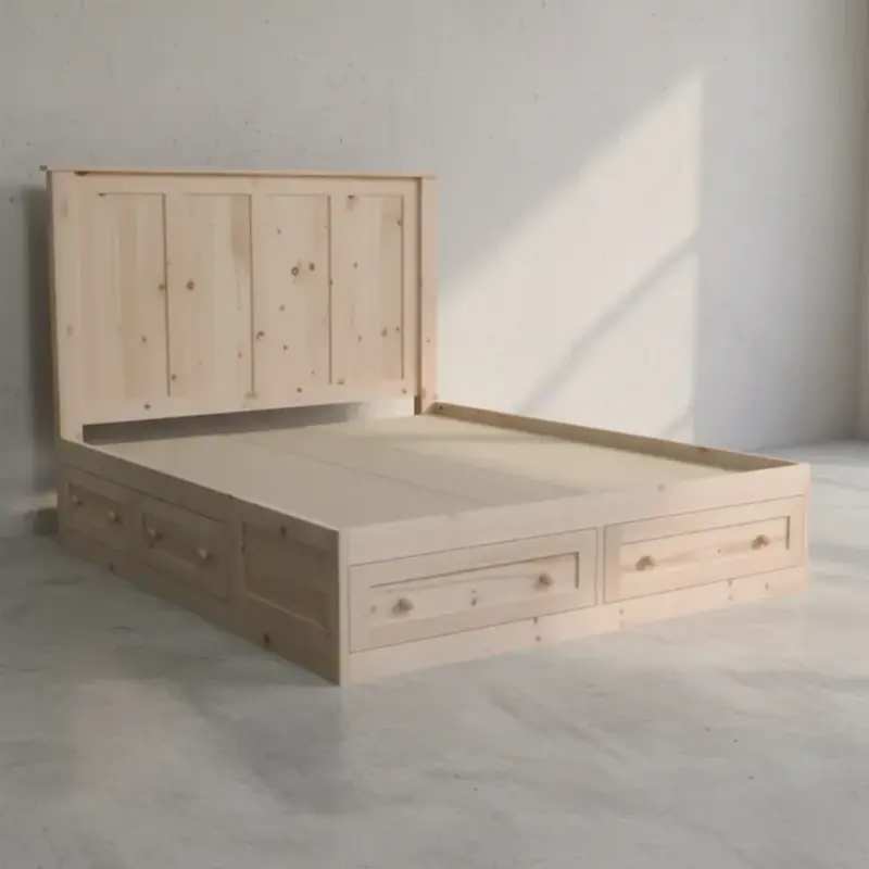 penwood furniture cottage queen size condo bed ctqc m 45 degree angle