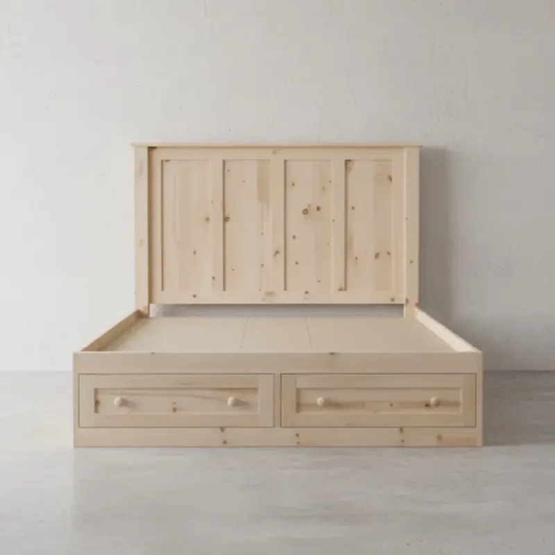 penwood furniture cottage queen size condo bed ctqc m face on horizontal