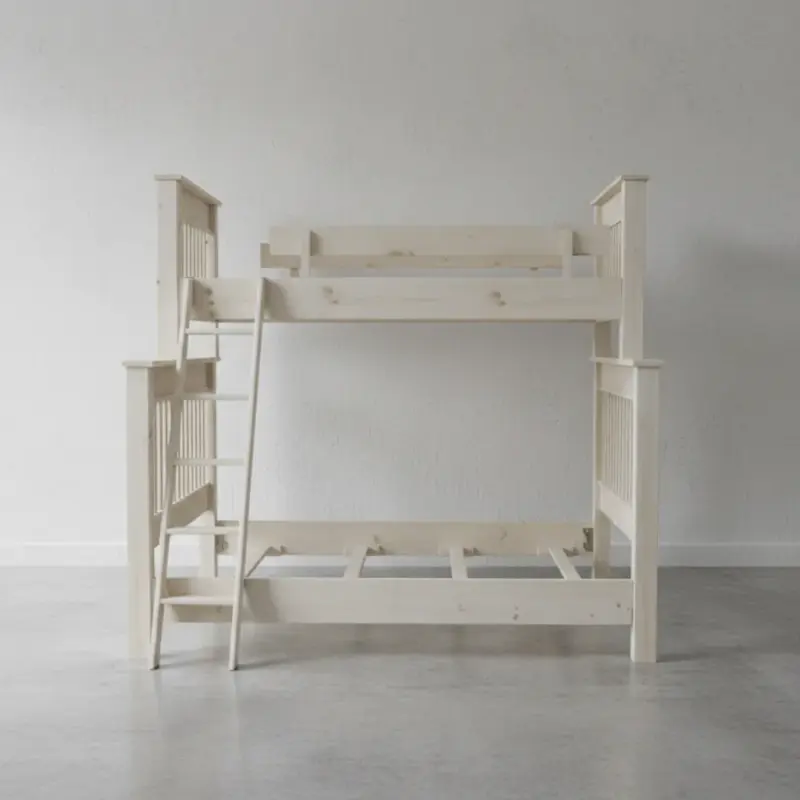 penwood furniture cottage single over double bunk bed 54slbunk face on horizontal