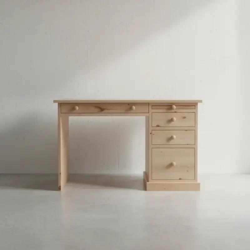 penwood furniture cottage student desk ct2448d face on horizontal