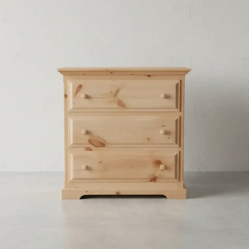 penwood furniture f4 3 drawer chest face on horizontal