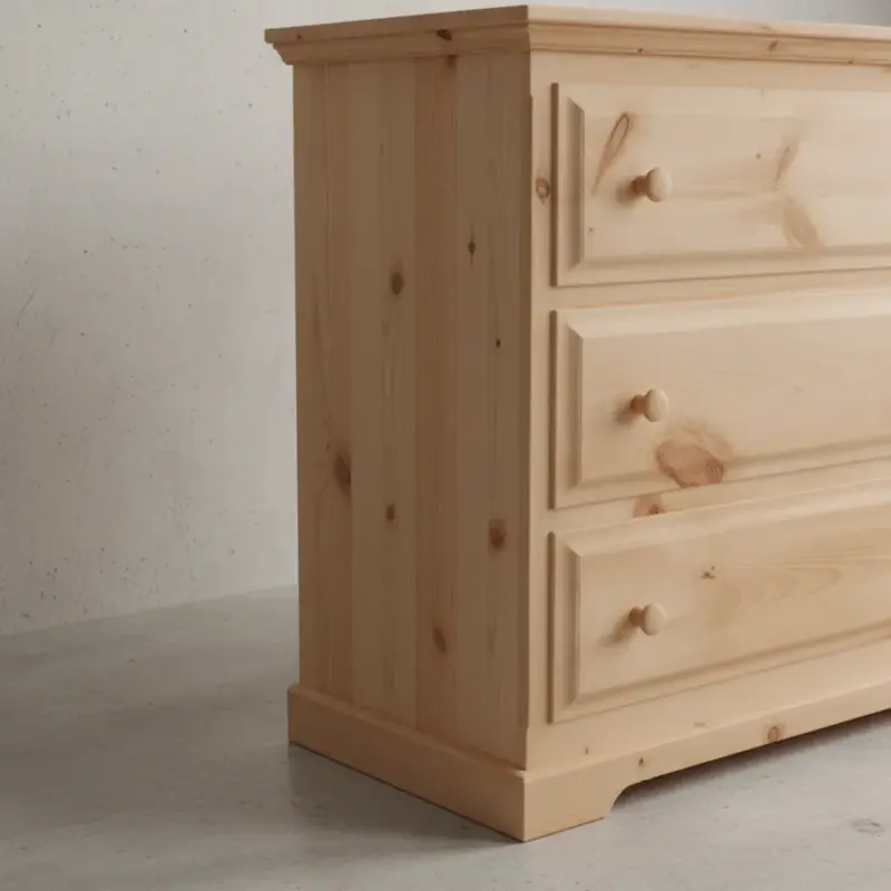 penwood furniture f4 3 drawer chest medium close up