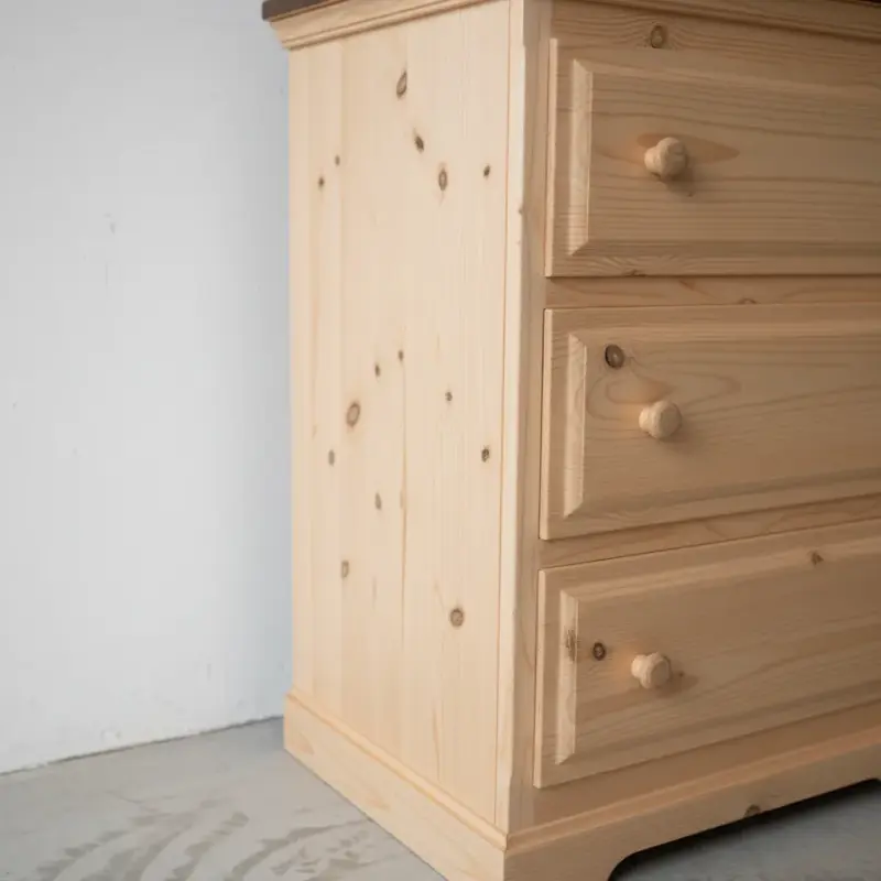 penwood furniture f4 6 drawer dresser and curved mirror medium close up