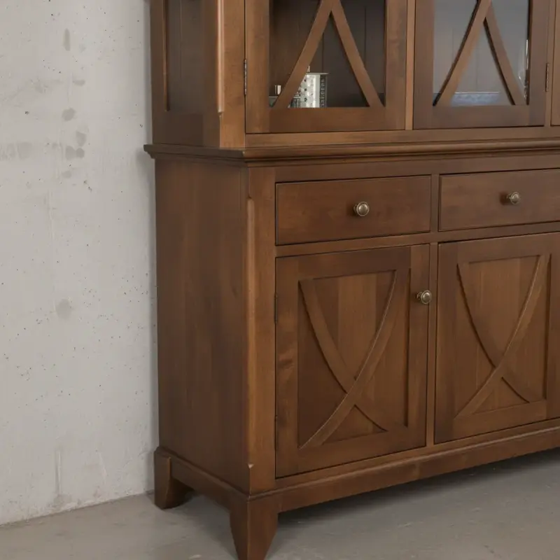 penwood furniture florence 3 door buffet and hutch fl300g medium close up