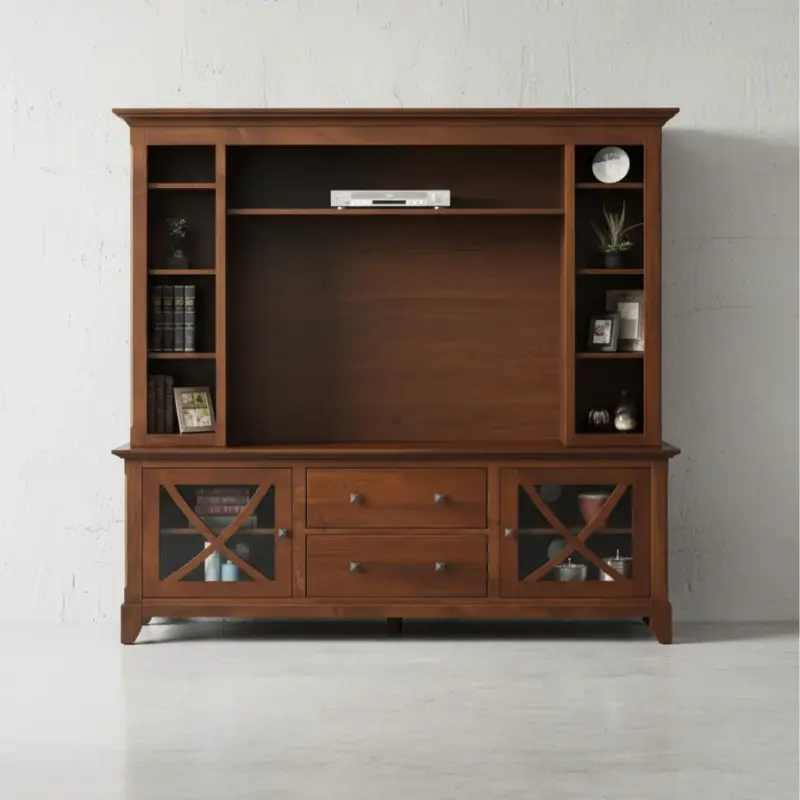 penwood furniture florence tv stand with hutch face on horizontal