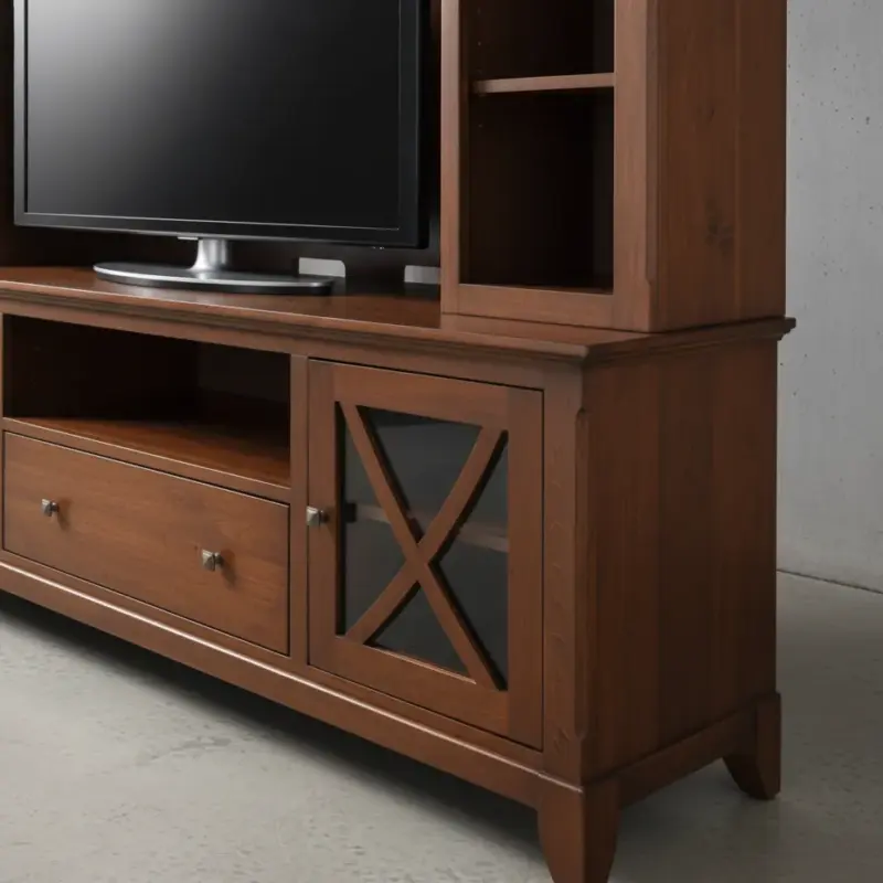 penwood furniture florence tv stand with hutch medium close up